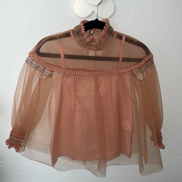 NWT Tia Cibani Antoinette Smocked Blouse size 3-4T - Picture 3 of 7